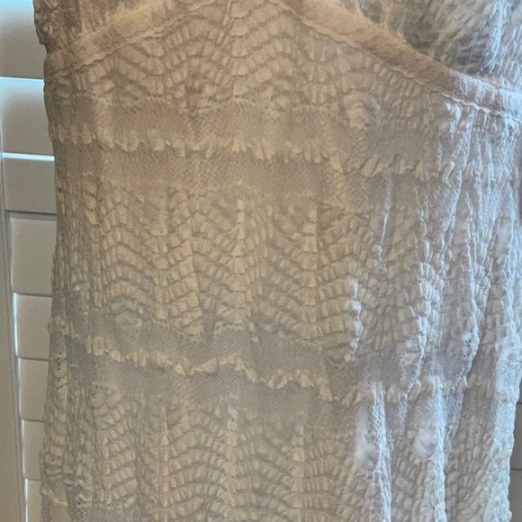 White Pleated Strapless Sheath Maxi Dress - Picture 3 of 14